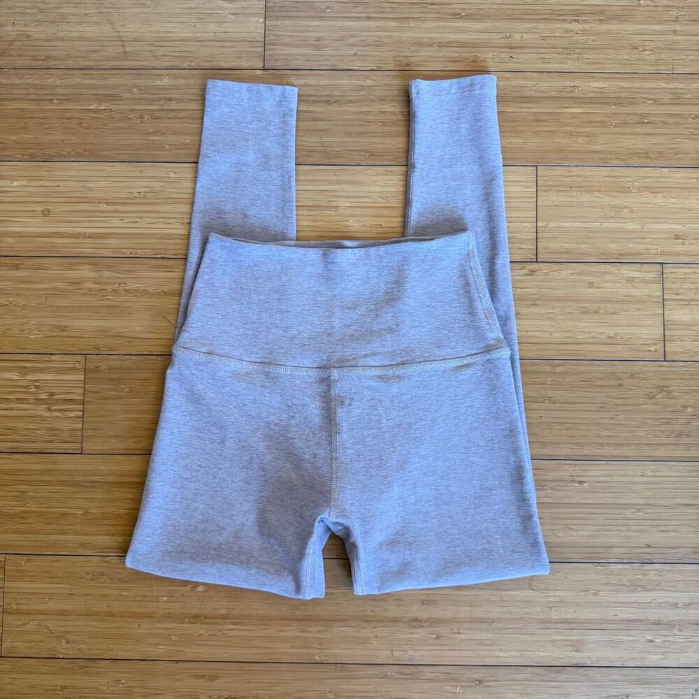 Beyond Yoga Spacedye Cropped Leggings S Blush Taupe Pink Beige High Rise